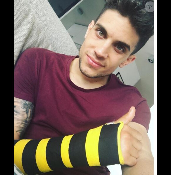 Marc Bartra, blessé lors de l'attentat de Dortmund, pose sur Instagram. Avril 2017.