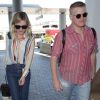Kirsten Dunst et son fiancé Jesse Plemons arrivent à l'aéroport Lax de Los Angeles le 22 mai 2017.