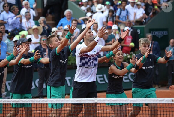 Novak Djokovic après son match contre Joao Sousa lors du second tour de Roland-Garros, le 31 mai 2017.