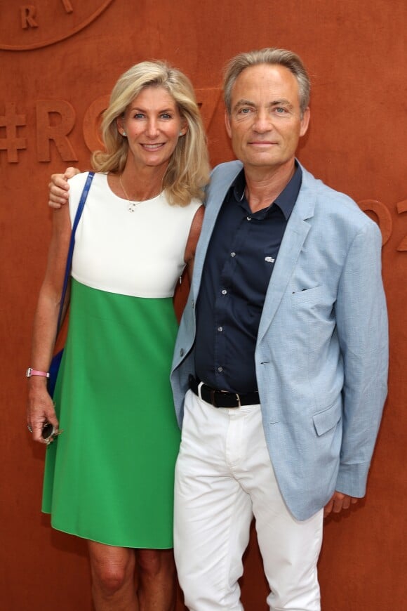 Gilles Cohen et sa femme Karine Paschal au village lors des internationaux de France de Roland Garros à Paris, le 31 mai 2017. © Dominique Jacovides - Cyril Moreau/ Bestimage