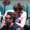 Jean-Baptiste Maunier et Roby Schinasi dans les tribunes lors des internationaux de France de Roland Garros à Paris, le 31 mai 2017. © - Dominique Jacovides - Cyril Moreau/ Bestimage