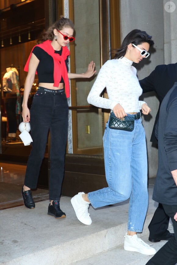Gigi Hadid et Kendall Jenner sont allées diner au restaurant Nobu à New York, le 31 mai 2017.