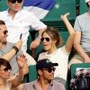 Philippe Lacheau et sa compagne Elodie Fontan dans les tribunes lors des internationaux de France de Roland Garros à Paris, France, le 1er juin 2017. © Jacovides-Moreau/Bestimage