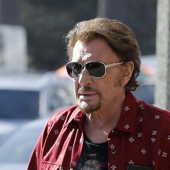 Johnny Hallyday avec sa femme Laeticia, leurs filles Jade et Joy, Marie Poniatowski avec son mari Pierre Rambaldi et leur fille Tess, à Santa Monica, le 1er avril 2017. - Merci de flouter le visage des enfants avant publication -  Please hide children's face prior to the publication - Johnny Hallyday with his wife Laeticia, their daughters Jade and Joy and their friends Marie Poniatowski with her husband Pierre Rambaldi and their daughter Tess, in Santa Monica. April 1st, 2017.01/04/2017 - Santa Monica