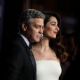 George Clooney (montre Omega) et sa femme Amal Alamuddin-Clooney (enceinte) - Photocall de la 42ème cérémonie des Cesar à la salle Pleyel à Paris, le 24 février 2017. © Dominique Jacovides - Olivier Borde / Bestimage
