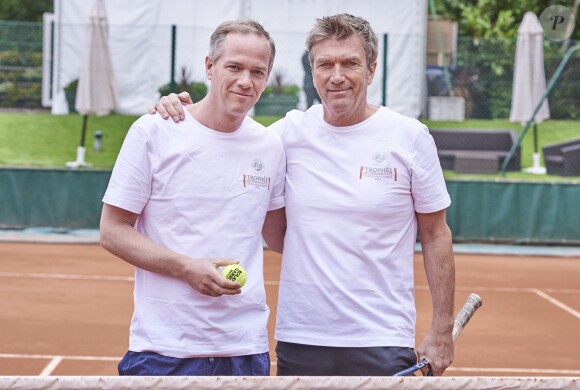 Julien Arnaud et Philippe Caroit à la 1ère journée du Trophée des Personnalités de Roland-Garros le 6 juin 2017