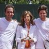 Cyrille Eldin, Framboise Holtz et Jean Imbert lors de la dernière journée du Trophée des Personnalités de Roland-Garros le 8 juin 2017.