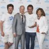 Jean Imbert, Cyrille Eldin et Framboise Holtz lors de la dernière journée du Trophée des Personnalités de Roland-Garros le 8 juin 2017.