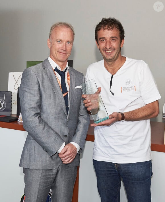 Cyrille Eldin lors de la dernière journée du Trophée des Personnalités de Roland-Garros le 8 juin 2017.