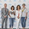 Estelle Denis, Framboise Holtz et Géraldine Maillet lors de la dernière journée du Trophée des Personnalités de Roland-Garros le 8 juin 2017.