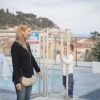 Exclusif - Louise Ekland et son fils Sacha - Soirée d'inauguration du toit terrasse de l'hôtel Aston La Scala pendant la 20ème édition du festival du livre de Nice, le 3 juin 2017. © LMS/Bestimage