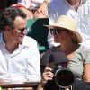 Arthur Sadoun et Anne Sophie Lapix dans les tribunes lors des Internationaux de France de Roland-Garros à Paris le 10 juin 2017. © Jacovides - Moreau / Bestimage