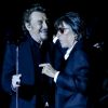 Exclusif - Eddy Mitchell, Johnny Hallyday et Jacques Dutronc - Premier concert "Les Vieilles Canailles" au stade Pierre Mauroy à Lille. Le trio sera en concert à Paris à l'Accorhotels Arena Popb Bercy le 24 juin, et sera retransmis en direct sur TF1 en Prime Time. Lille, le 10 juin 2017 © Andre.D / Bestimage