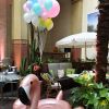 Exclusif - Illustration de la Soirée "Palm Springs 60's" à l'hôtel Prince de Galles pour l'inauguration de son patio d'été à Paris le 15 juin 2017. © Rachid Bellak / Bestimage