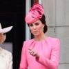 Camilla Parker-Bowles, duchesse de Cournouailles, Catherine Kate Middleton, duchesse de Cambridge - La famille royale d'Angleterre au balcon du palais de Buckingham pour assister à la parade "Trooping The Colour" à Londres le 17 juin 2017.