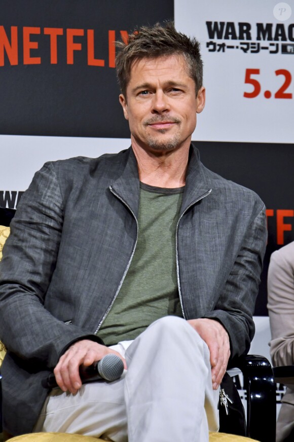 Brad Pitt à la conférence de presse de "War Machine" à l'hôtel Ritz-Carlton à Tokyo, le 21 mai 2017.