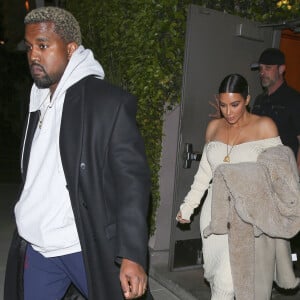 Kim Kardashian et son mari Kanye West sont allés diner au restaurant Providence à Los Angeles, le 25 mars 2017