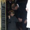 Le prince William et son fils le prince George de Cambridge - Le duc et la duchesse de Cambridge en famille à la messe de Noël à Englefield le 25 décembre 2016.