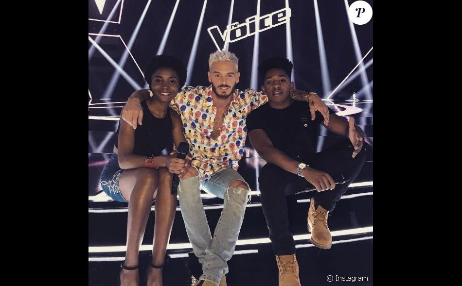 M. Pokora sur le plateau de The Voice. Instagram, juin 2017