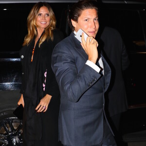 Heidi Klum et son compagnon Vito Schnabel arrivent au restaurant Cipriani à New York le 10 février 2017 © CPA / Bestimage