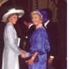 La princesse Diana et sa mère Frances Shand-Kydd en septembre 1989 lors d'un mariage.