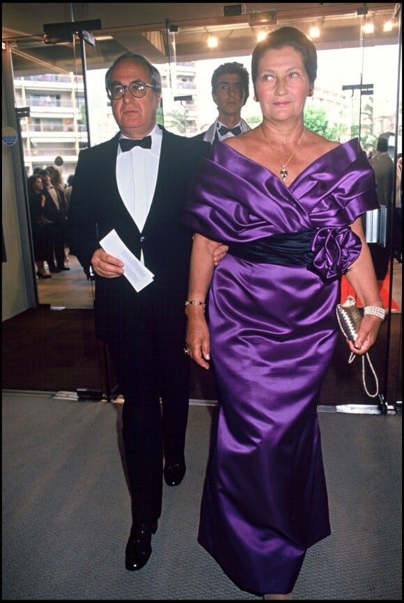 Simone Veil et son mari Antoine au Festival de Cannes, en 1988