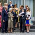 La reine Paola de Belgique fête son 80ème anniversaire avec 74 jours d'avance, à la chapelle musicale reine Elisabeth à Waterloo, entourée de ses enfants, ses petits enfants et d'autres membres de la famille royale. Belgique, Bruxelles, 29 juin 2017.29/06/2017 - Bruxelles