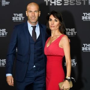 Zinedine Zidane et sa femme Véronique au photocall des FIFA Football Awards à Zurich le 9 janvier 2017.