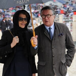 Fanny Ardant et Philippe Coupérie-Eiffel - Reconnaissance Massimo Dutti Challenge lors du Longines Paris Eiffel Jumping au Champ de Mars à Paris le 2 juillet 2017. © Pierre Perusseau / Bestimage