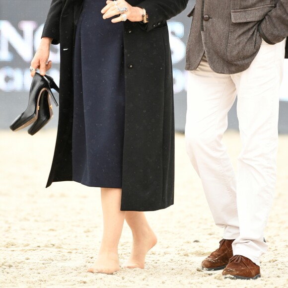 Fanny Ardant et Philippe Coupérie-Eiffel - Reconnaissance Massimo Dutti Challenge lors du Longines Paris Eiffel Jumping au Champ de Mars à Paris le 2 juillet 2017. © Pierre Perusseau / Bestimage