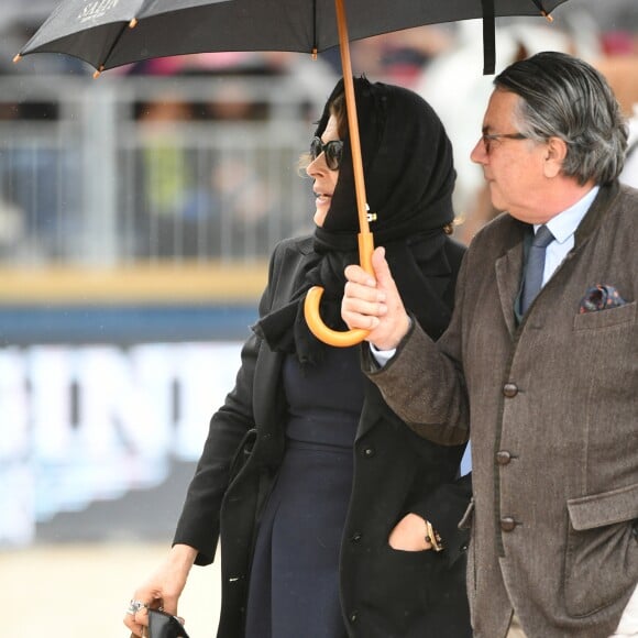 Fanny Ardant et Philippe Coupérie-Eiffel - Reconnaissance Massimo Dutti Challenge lors du Longines Paris Eiffel Jumping au Champ de Mars à Paris le 2 juillet 2017. © Pierre Perusseau / Bestimage