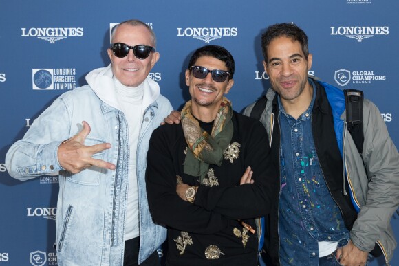 Exclusif - Jean-Claude Jitrois, Saïd Taghmaoui et JonOne - Photocall lors du Longines Paris Eiffel Jumping au Champ de Mars à Paris le 2 juillet 2017. © Olivier Borde / Veeren / Bestimage