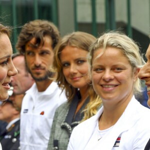 Martina Navratilova - Kate Middleton, duchesse de Cambridge, lors de l'ouverture du tournoi de tennis de Wimbledon à Londres, le 3 juillet 2017.