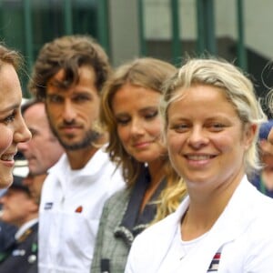 Martina Navratilova - Kate Middleton, duchesse de Cambridge, lors de l'ouverture du tournoi de tennis de Wimbledon à Londres, le 3 juillet 2017.