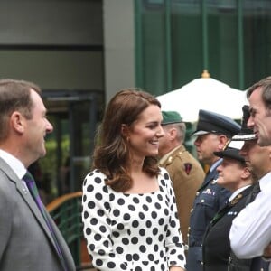 Kate Catherine Middleton, duchesse de Cambridge, lors de l'ouverture du tournoi de tennis de Wimbledon à Londres. Le 3 juillet 2017  3rd July 2017 London UK Britain's Catherine,The Duchess of Cambridge, Patron of the All England Lawn Tennis and Croquet Club (AELTC) on day one of the Wimbledon Championships at The All England Lawn Tennis and Croquet Club, Wimbledon.03/07/2017 - Londres