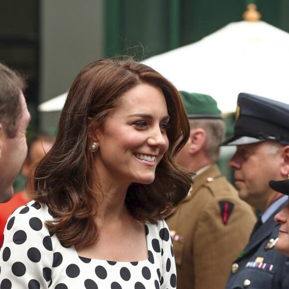 Kate Middleton, duchesse de Cambridge, lors de l'ouverture du tournoi de tennis de Wimbledon à Londres, le 3 juillet 2017.