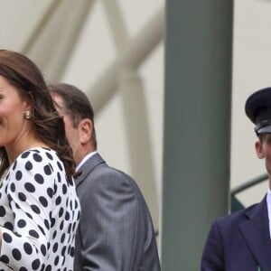 Kate Middleton, duchesse de Cambridge, lors de l'ouverture du tournoi de tennis de Wimbledon à Londres, le 3 juillet 2017.