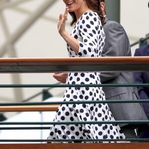 Kate Middleton, duchesse de Cambridge, lors de l'ouverture du tournoi de tennis de Wimbledon à Londres, le 3 juillet 2017.