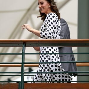 Kate Middleton, duchesse de Cambridge, lors de l'ouverture du tournoi de tennis de Wimbledon à Londres, le 3 juillet 2017.