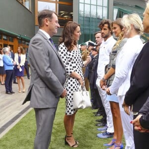 Kate Middleton, duchesse de Cambridge, lors de l'ouverture du tournoi de tennis de Wimbledon à Londres, le 3 juillet 2017.