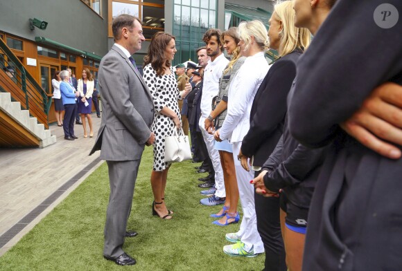Kate Middleton, duchesse de Cambridge, lors de l'ouverture du tournoi de tennis de Wimbledon à Londres, le 3 juillet 2017.