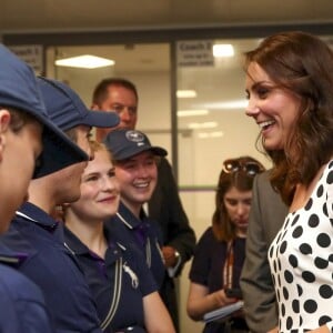 Kate Middleton, duchesse de Cambridge, lors de l'ouverture du tournoi de tennis de Wimbledon à Londres, le 3 juillet 2017.