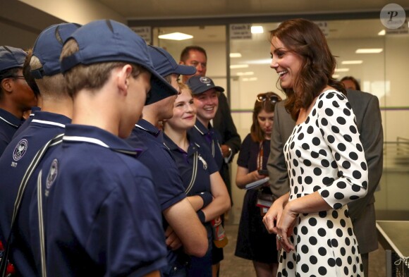Kate Middleton, duchesse de Cambridge, lors de l'ouverture du tournoi de tennis de Wimbledon à Londres, le 3 juillet 2017.