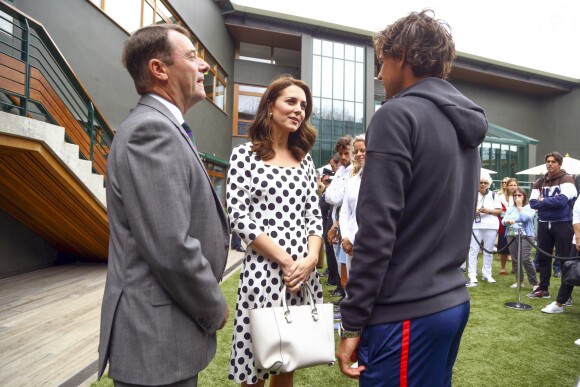 Kate Middleton, duchesse de Cambridge, lors de l'ouverture du tournoi de tennis de Wimbledon à Londres, le 3 juillet 2017.