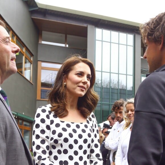 Kate Middleton, duchesse de Cambridge, lors de l'ouverture du tournoi de tennis de Wimbledon à Londres, le 3 juillet 2017.