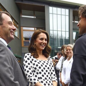 Kate Middleton, duchesse de Cambridge, lors de l'ouverture du tournoi de tennis de Wimbledon à Londres, le 3 juillet 2017.