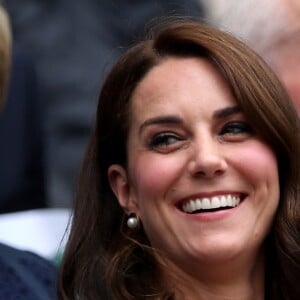 Kate Middleton, duchesse de Cambridge, lors de l'ouverture du tournoi de tennis de Wimbledon à Londres, le 3 juillet 2017.