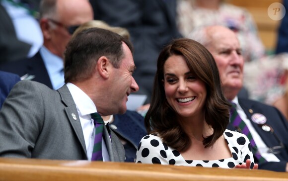 Kate Middleton, duchesse de Cambridge, lors de l'ouverture du tournoi de tennis de Wimbledon à Londres, le 3 juillet 2017.