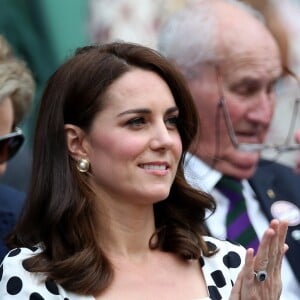 Kate Middleton, duchesse de Cambridge, lors de l'ouverture du tournoi de tennis de Wimbledon à Londres, le 3 juillet 2017.