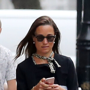 Exclusif - Pippa Middleton à Londres le 27 juin 2017, de retour de sa très longue lune de miel avec James Matthews.